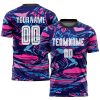 Custom Gray Red Sublimation Fade Fashion Soccer Uniform Jersey
